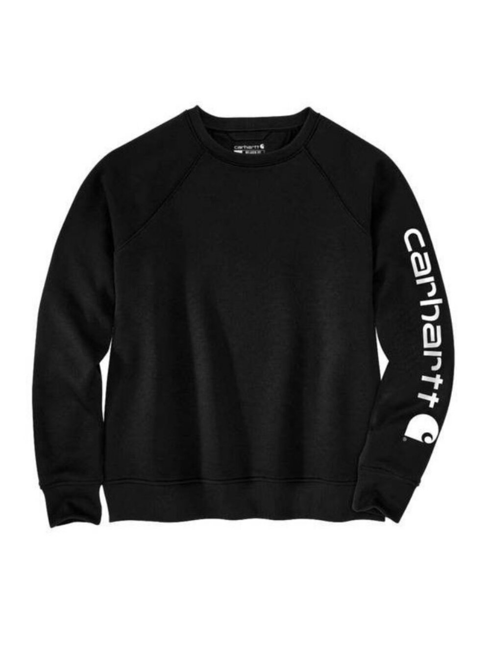 Carhartt Women's 3X Relaxed Fit Midweight Graphic Logo Sleeve Crewneck Sweatshir